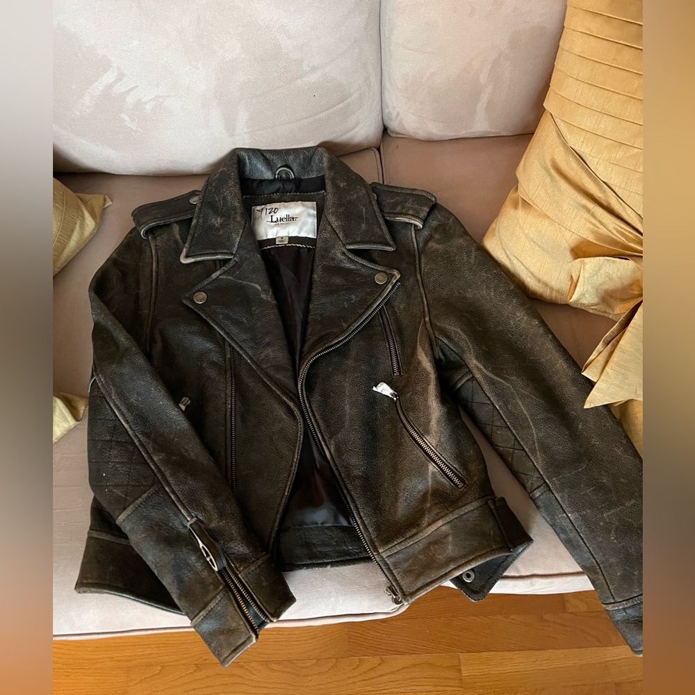 Luella Bartley genuine leather motorcycle style jacket, medium